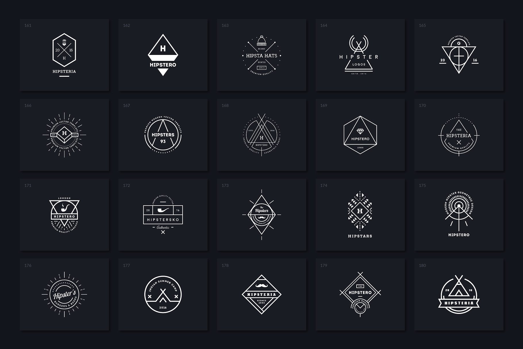 40个多用途时髦Logo模板V.5 40 Hipster Logos Vol. 5插图(1)