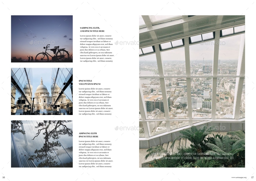 InDesign艺术杂志模板插图(8)