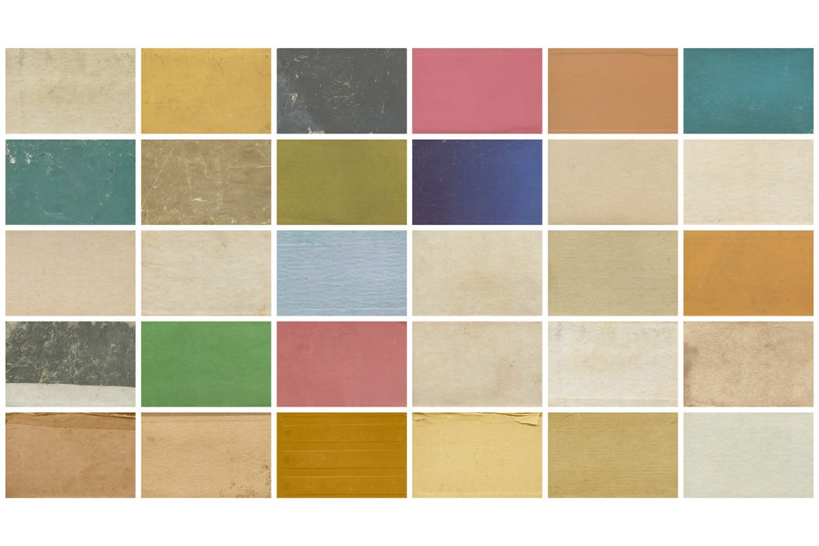 30款复古纸张肌理纹理设计素材v5 30 Vintage Paper Textures | 05插图(1)