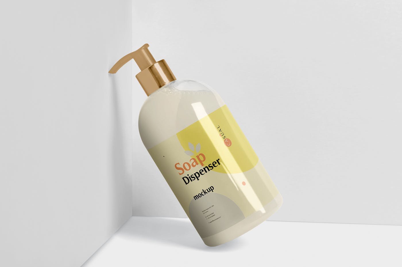 沐浴露/洗发水按压瓶外观设计样机 Soap Dispenser Mockup – Round Shape插图(2)