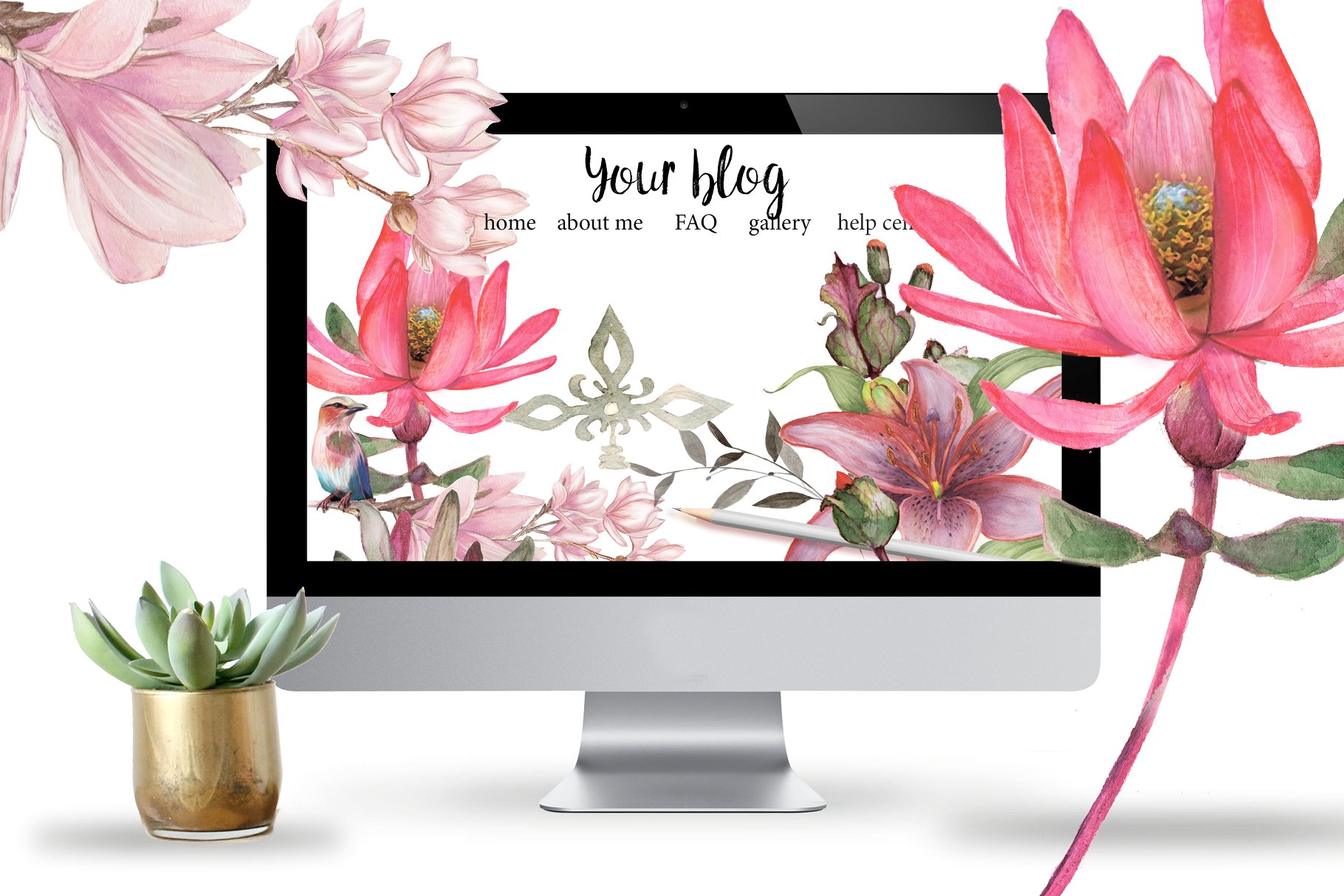 超级手绘水彩花园元素合集[1.23GB] Amazing garden 100 PNG插图(17)