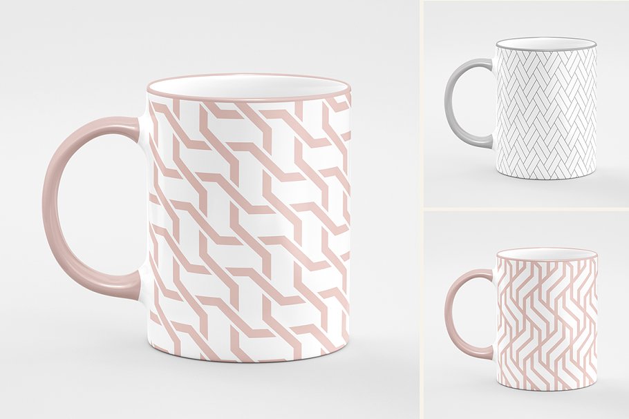 几何无缝波纹图案纹理 Rippled Seamless Patterns Bundle v.1插图(7)