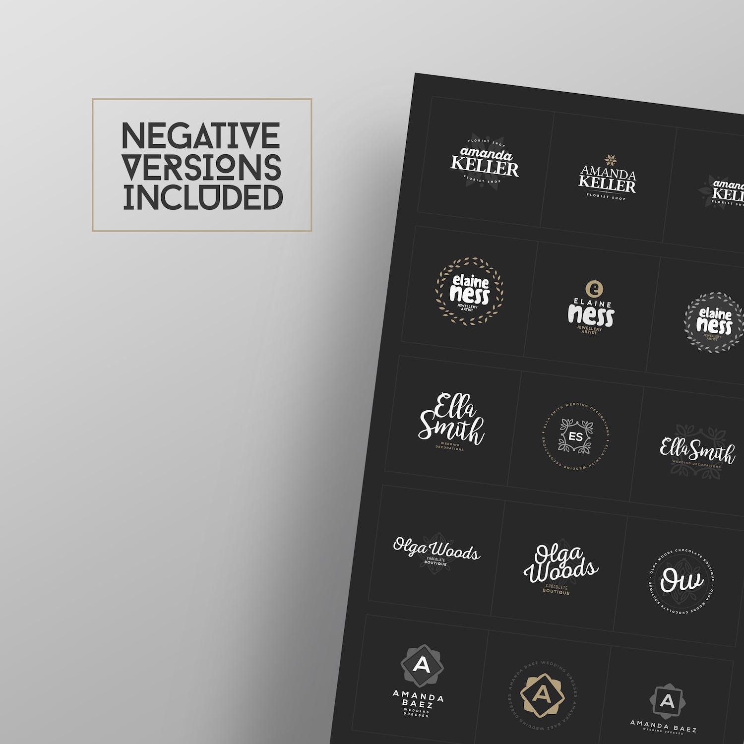 女性时尚主题创意Logo设计模板 Mrs.Boss Logo Templates插图(6)