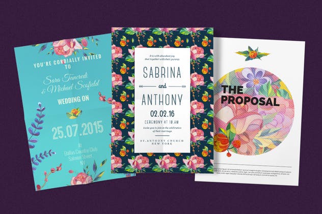 月球花水彩矢量图形插图套装 Lunar Flower Watercolor Graphic Kit插图(6)