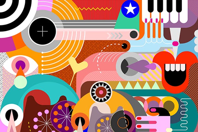 抽象创意艺术插画矢量素材v1 Abstract Art vector illustration插图(1)