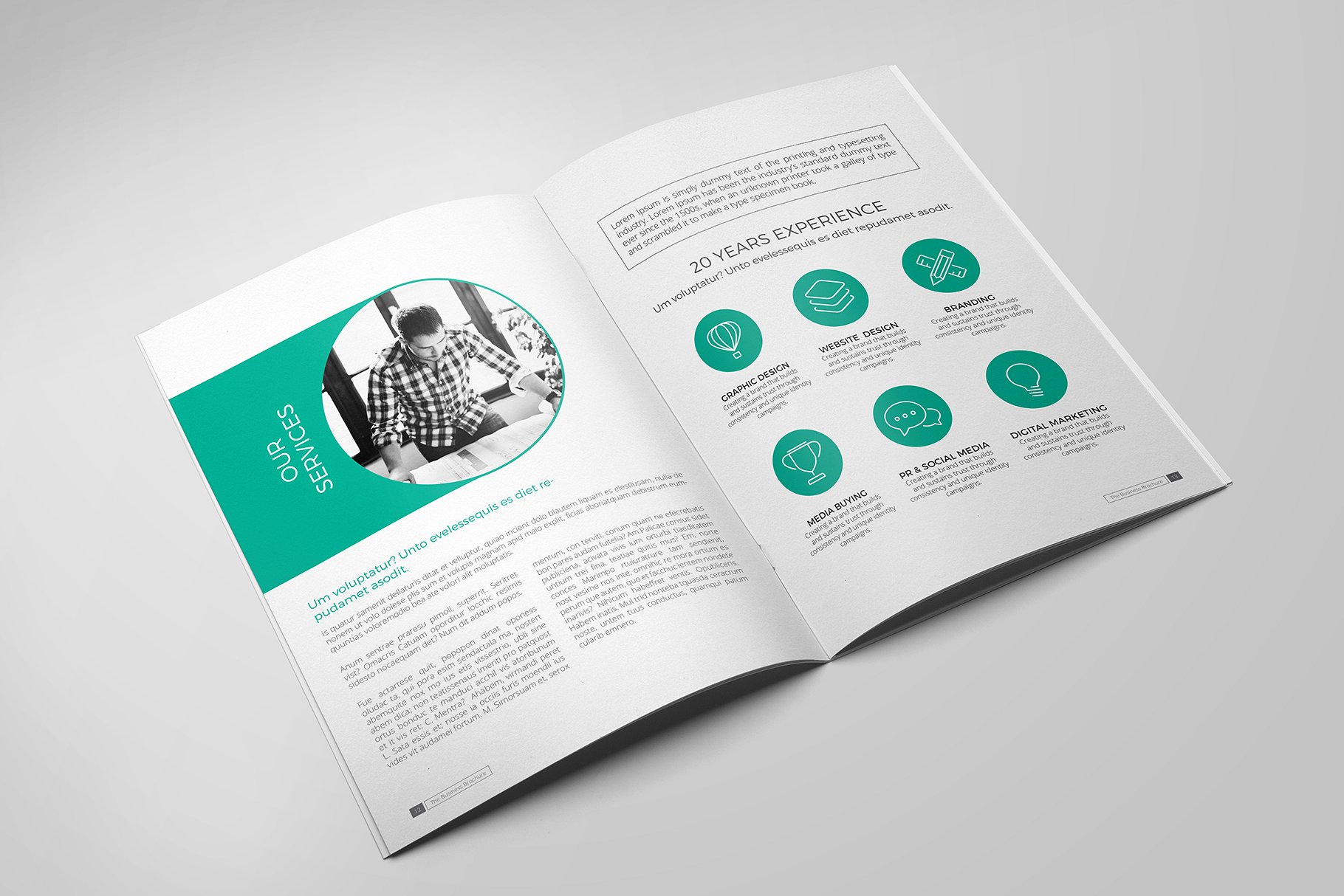 20页专业极简的企业画册模板下载[indd]插图(2)