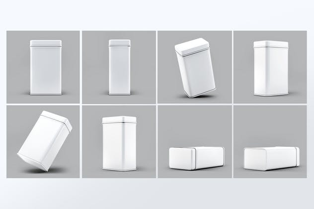 茶叶锡罐外观设计样机模板 Tin Cans Mock-Up Bundle插图(4)