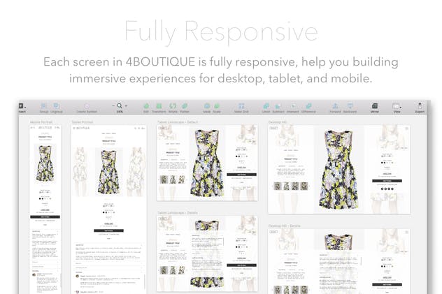 响应式电商网站UI套件UI模板 4Boutique – A Responsive Ecommerce Web UI KIT插图(3)