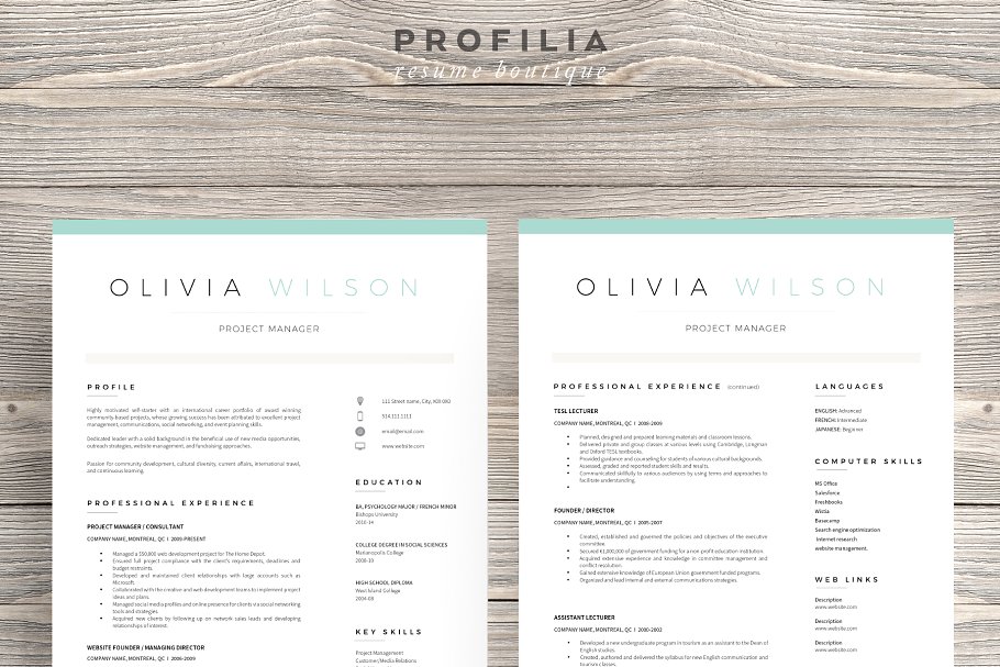 超实用个人简历设计模板合集 Resume Bundle-Personal branding插图(2)