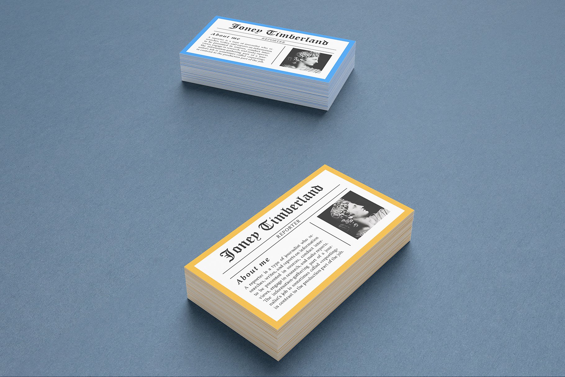 基于3D渲染英国和美国标准尺寸企业名片样机 Double Standards Business Cards插图(4)