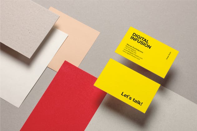 极简主义企业名片样机模板v1 Business Cards Mockup | VOL.1插图(5)