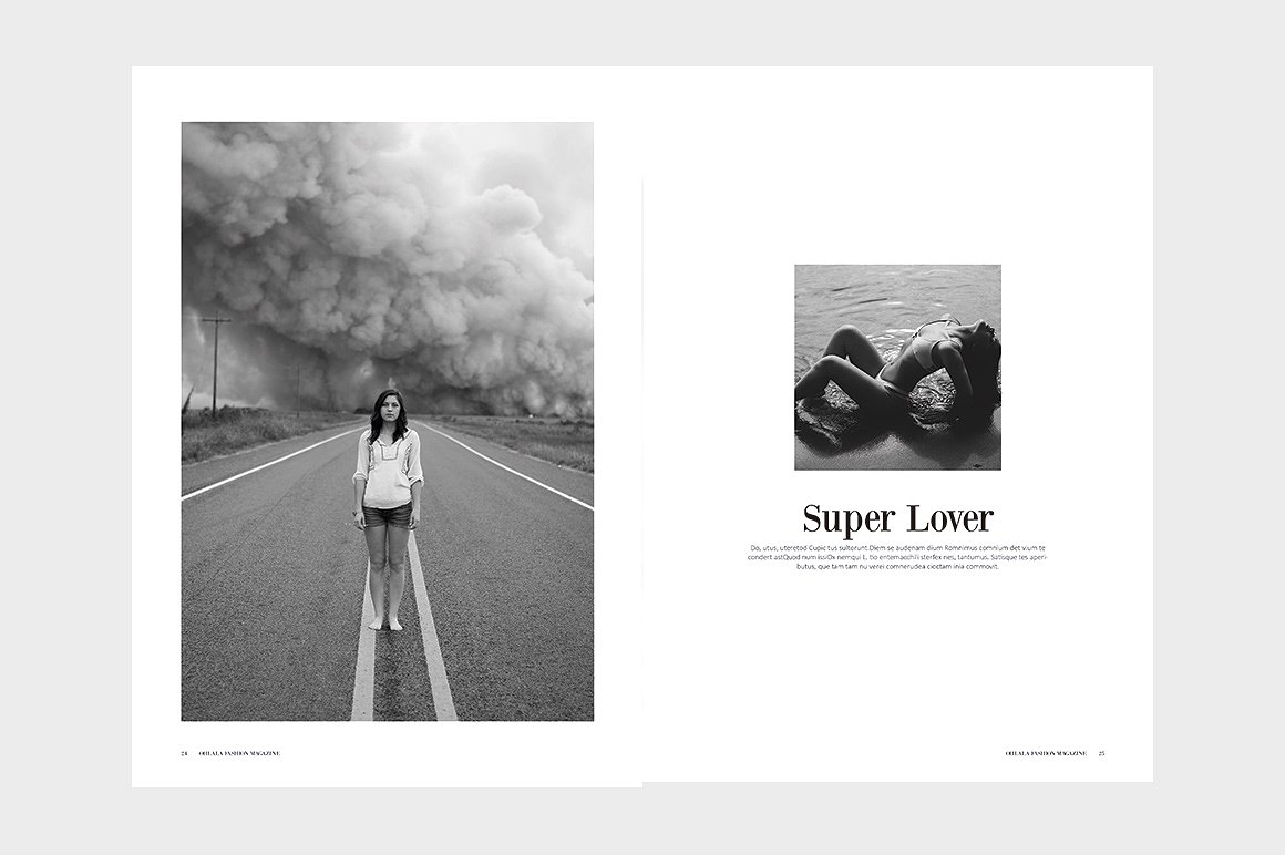 OhLaLa Magazine Template一套概念的极简主义多用途杂志模板下载[indd]插图(11)