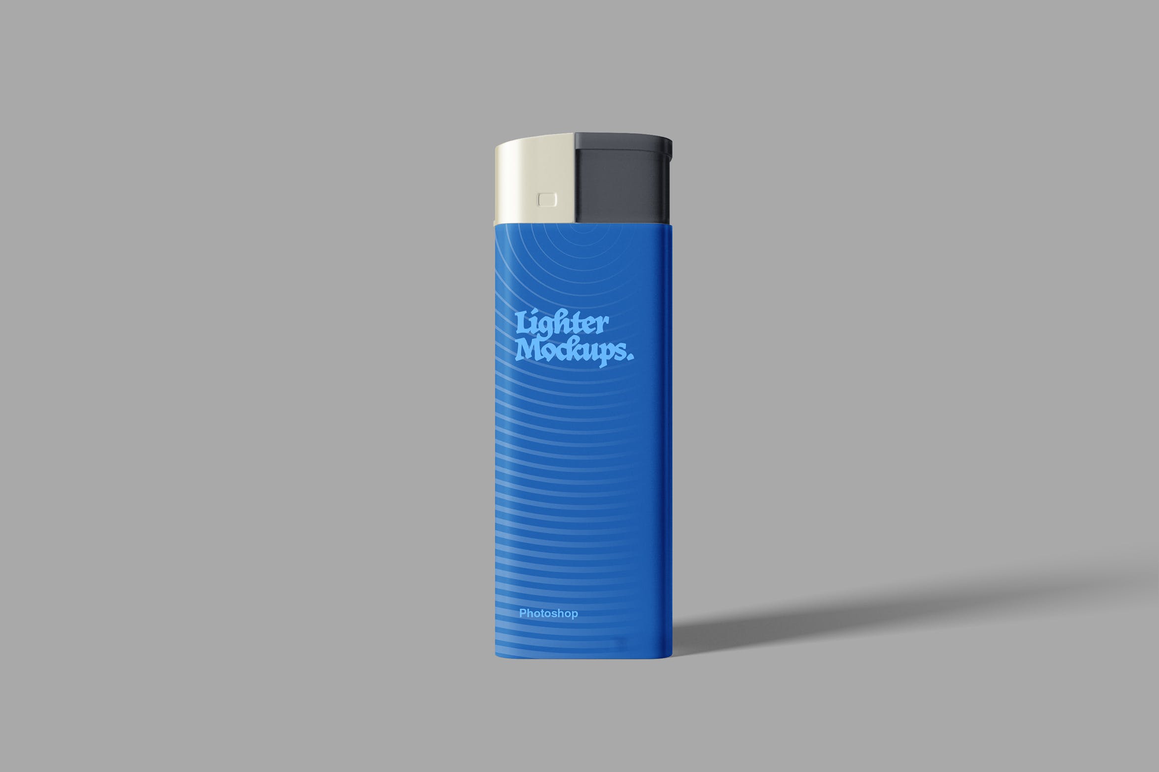 打火机外观设计效果图样机PSD模板 Lighter PSD Mockup插图