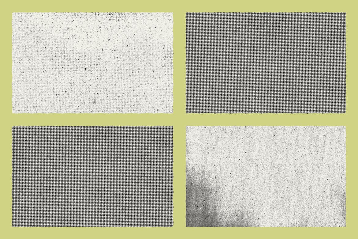 15款手工制作半色调幕布纹理包背景 Halftone Screen Texture Pack Background插图(1)