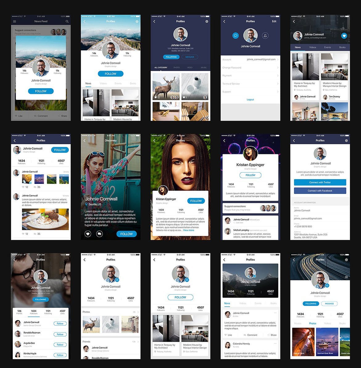 多用途综合性APP界面设计UI套件for Figma Mountify Mobile UI Kit for FIGMA插图(9)