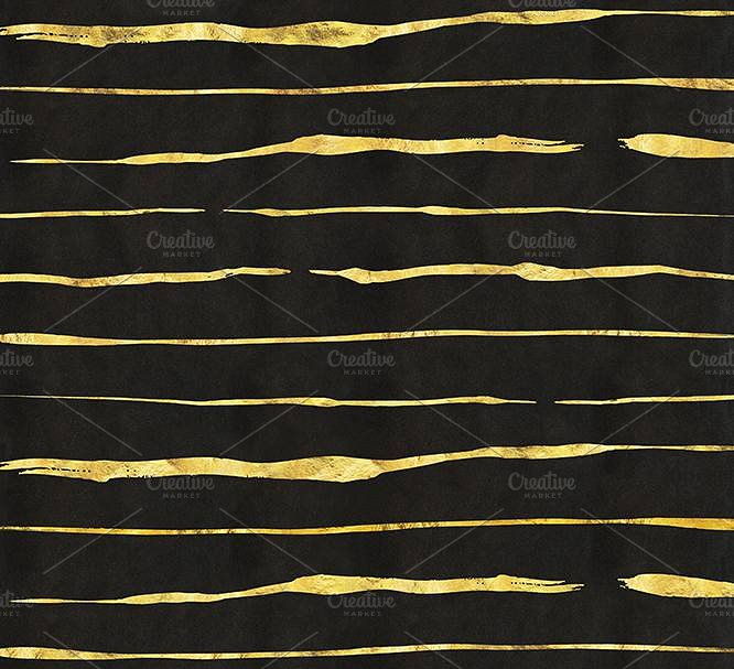 淡黄色金叶大理石数字纸张纹理 Pale Golden Seams Marbled Papers插图