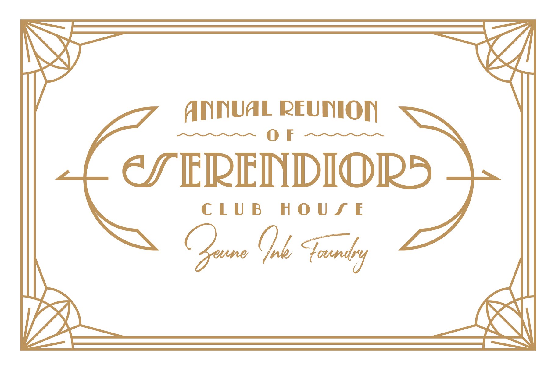 20世纪20年代装饰艺术英文字体&纹理 Serendior | Font & Seamless Patterns插图(9)