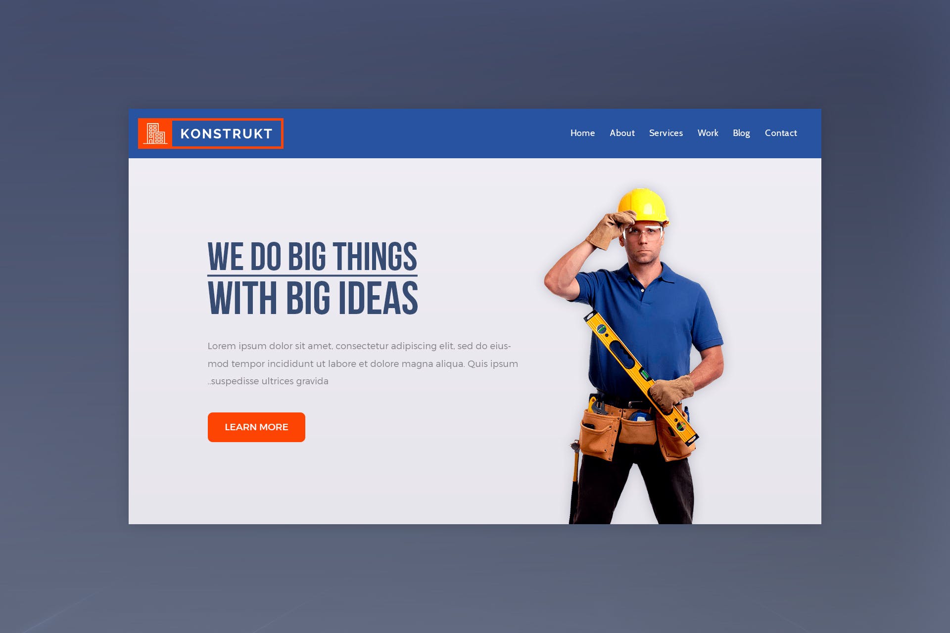 建筑基建主题网站巨无霸Banner图设计PSD模板 Konstrukt – Construction Website Hero Banner插图