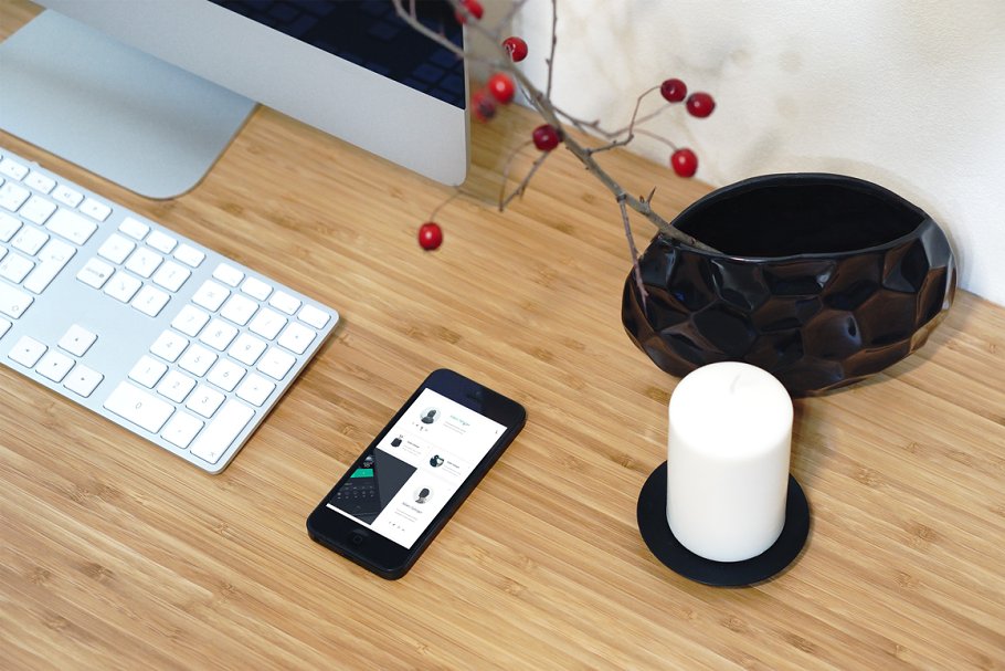 简易简约办公场景一体机电脑样机 Workspace Device PSD Mockup插图(9)