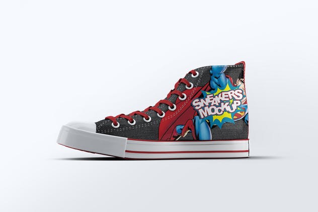 牛仔休闲运动鞋样机模板 Sneakers Mock-Up v1插图(6)