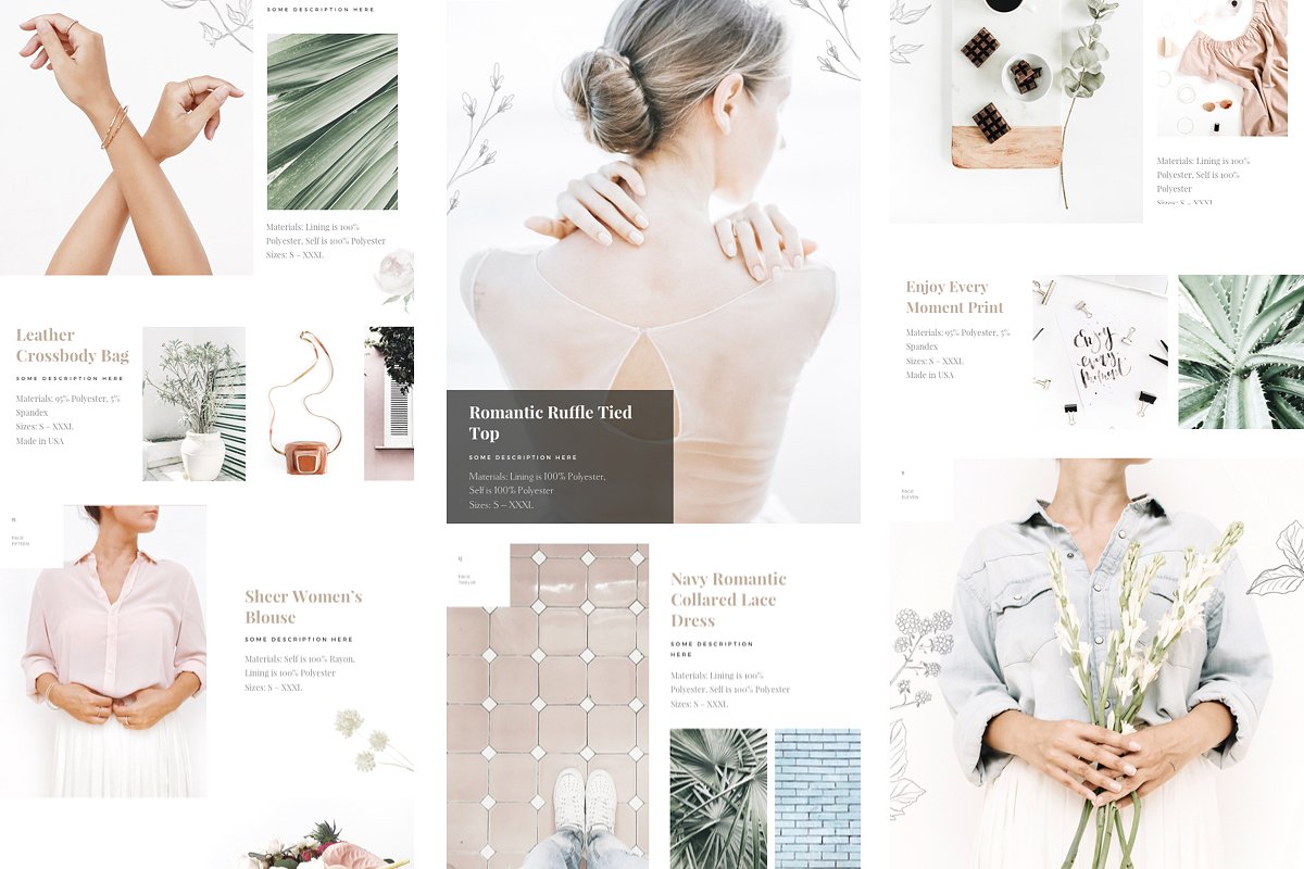 时尚产品样板书模板 Product Fashion Lookbook Template插图(1)