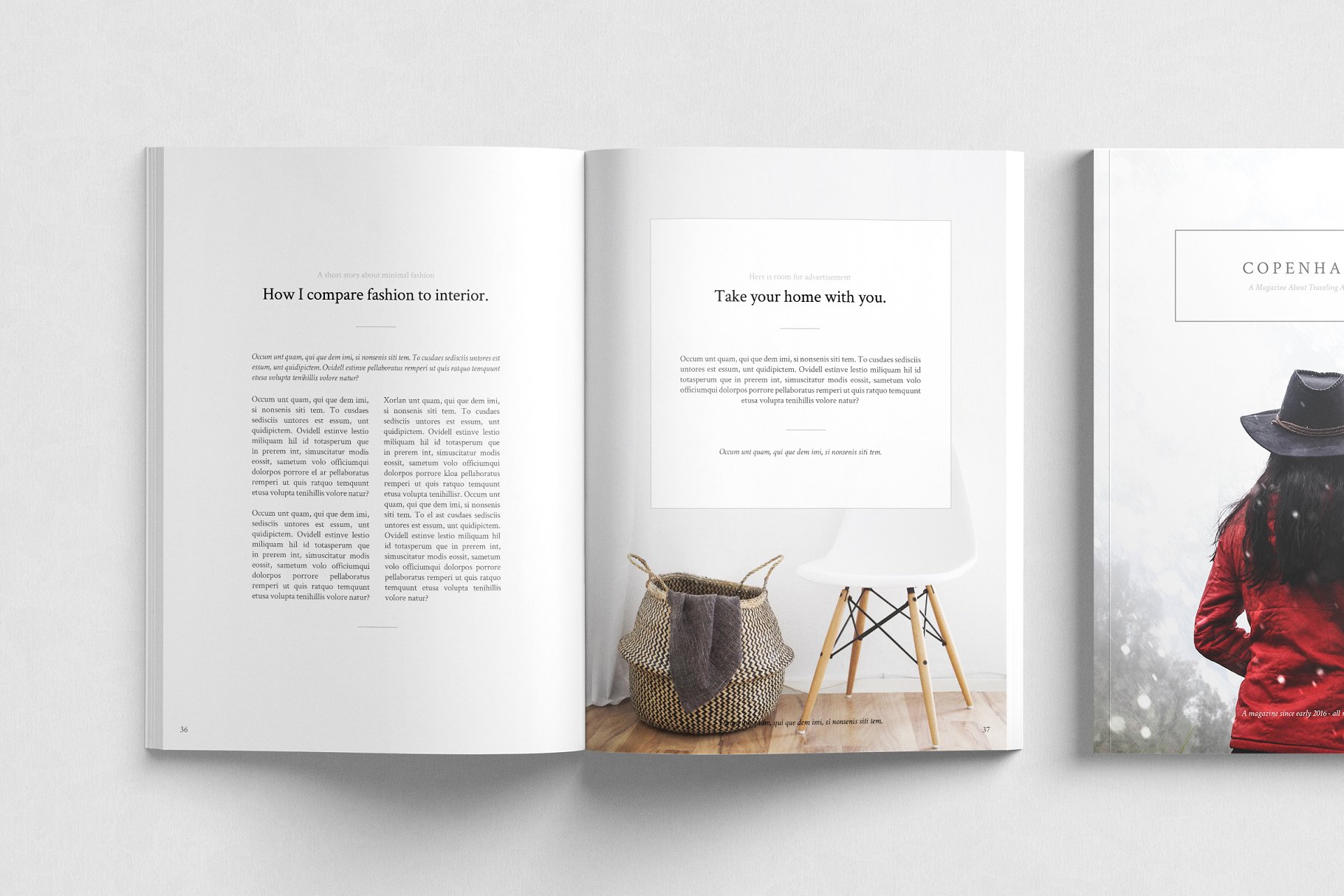 现代简约杂志版式设计模板 Copenhagen Magazine Template插图(7)