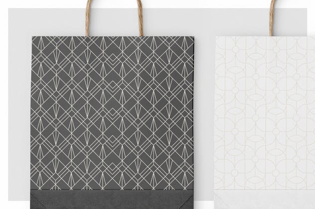经典牛皮纸购物袋样机套装 Paper Bag Mockup Set插图(3)