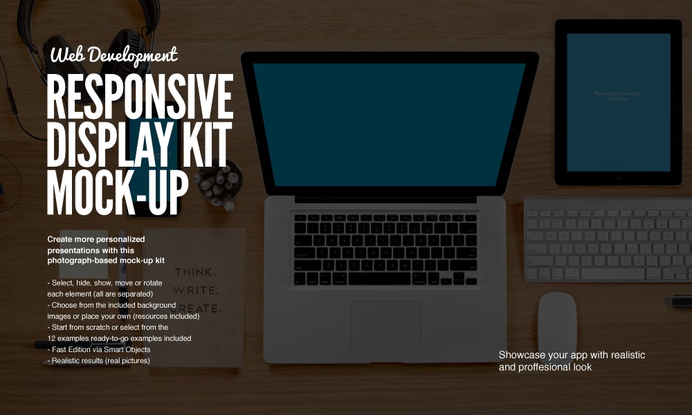 响应式网页设计预览样机套件 Responsive Mock-Up Web Display Kit插图(1)