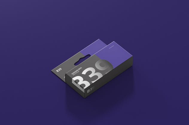 带挂钩的宽小矩形盒子样机 Box Mockup – Wide Small Rectangle with Hanger插图(2)