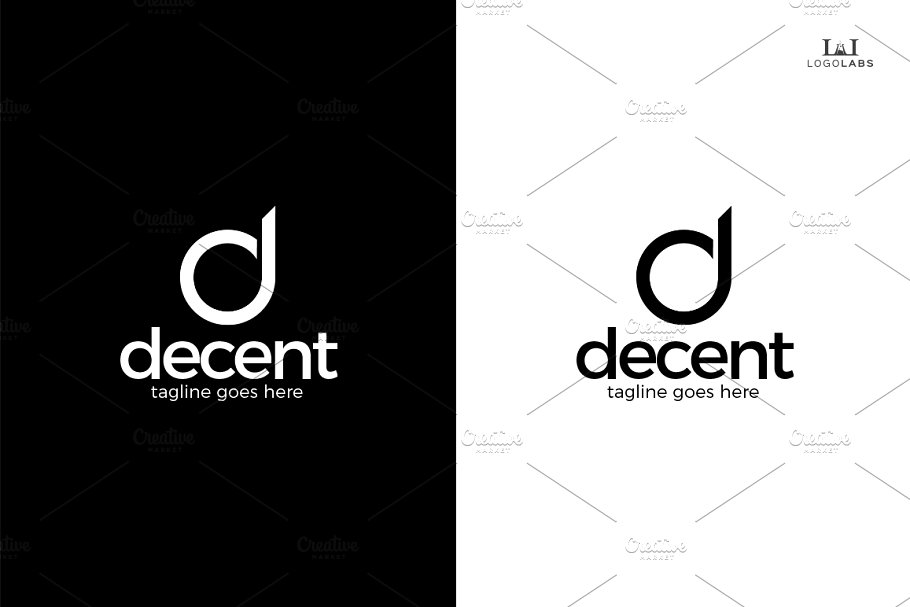 简单、光滑、奢华的字母D Logo  Decent – Letter D Logo插图(2)