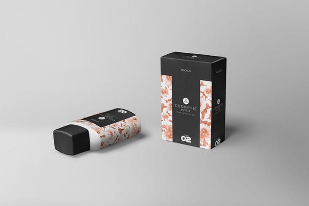 化妆品香水瓶&外包装设计样机 Cosmetic Bottle Mockups插图(2)