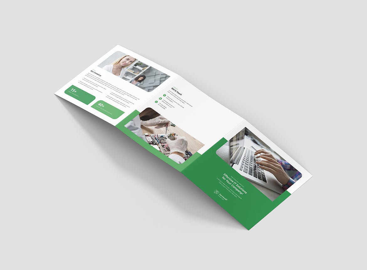 IT服务IT公司宣传折页传单设计模板 IT Services – Brochures Bundle Print Templates插图(3)