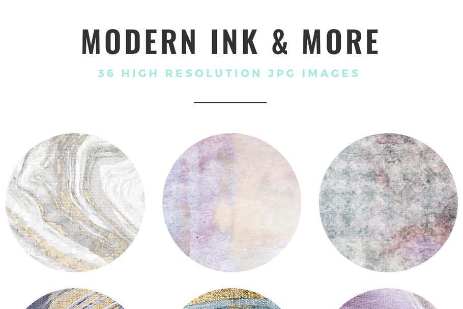 现代墨水纹理素材 Modern Ink & More Backgrounds插图(2)