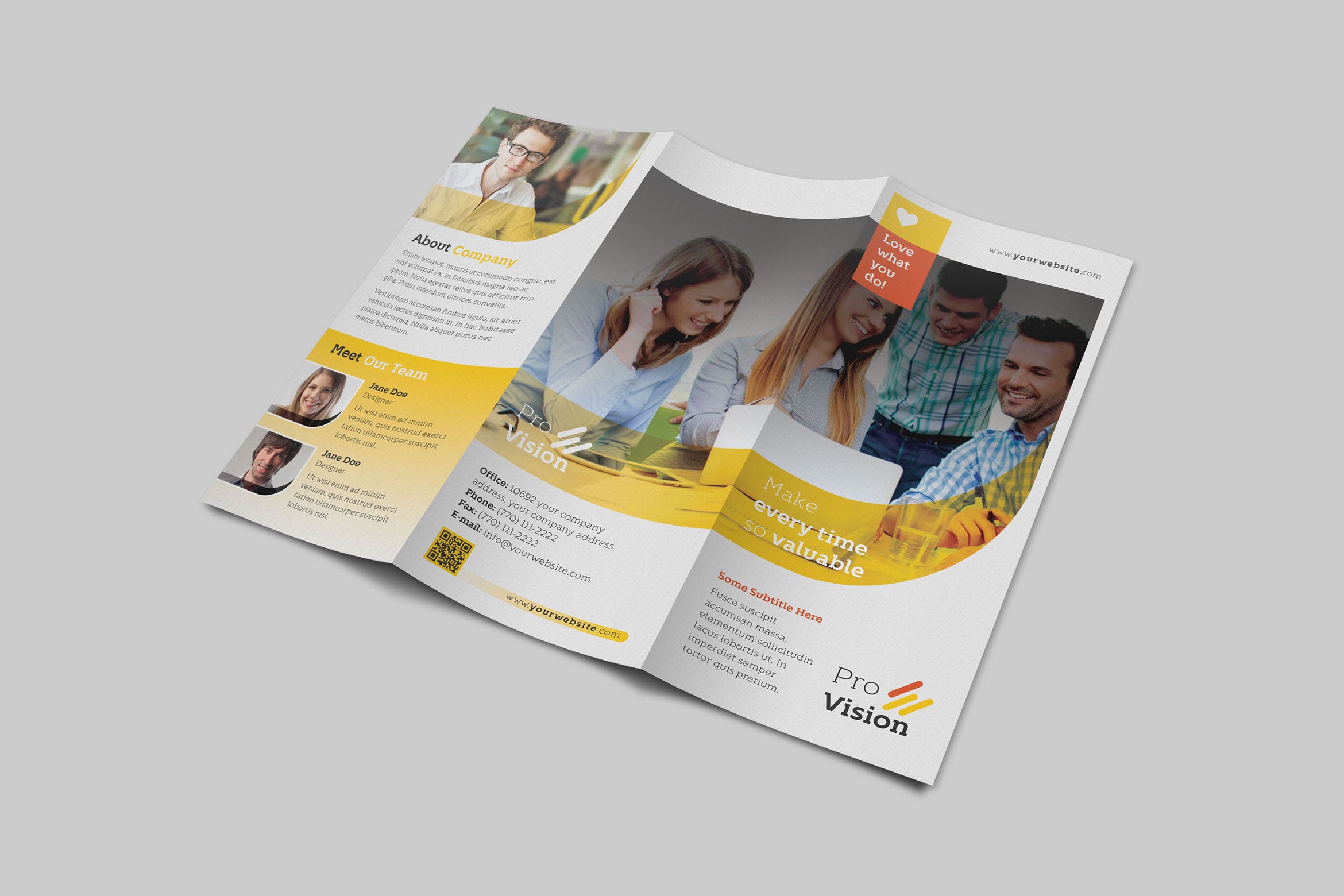 通用三折页企业宣传单设计模板 Great Ideas Trifold插图