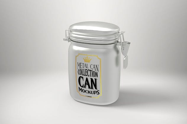 食品饮料金属容器罐子罐头样机vol.3 Vol. 3 Metal Can Mockup Collection插图(3)
