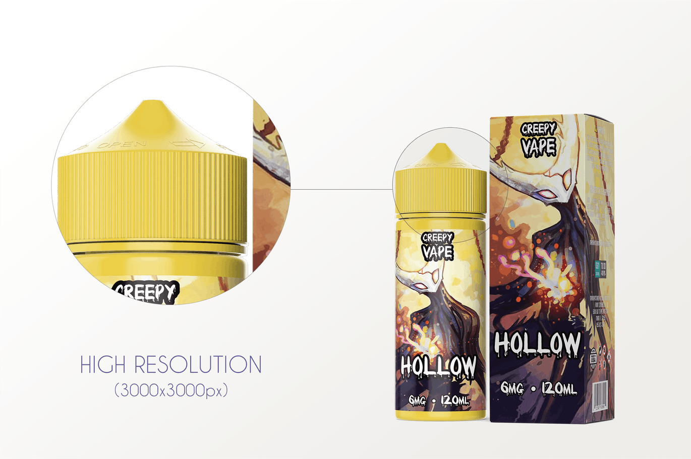 120ml容量装电子烟油瓶外观设计预览样机模板 eLiquid Bottle Mockup v 120ml-C插图(4)