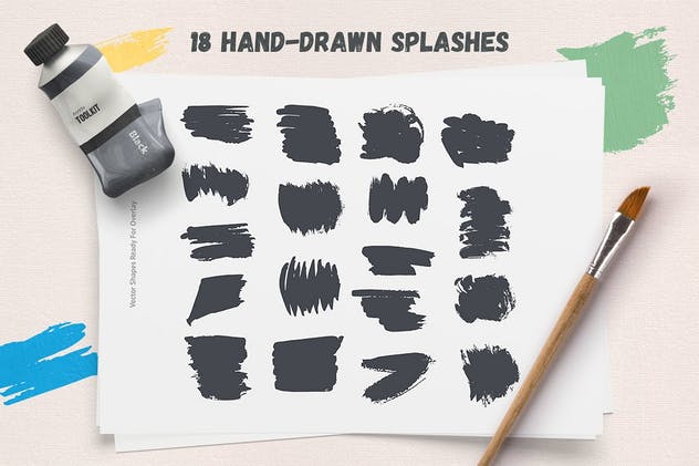 超级油画水彩颜料设计素材工具包 Artistic Studio: Acrylic Toolkit插图(7)