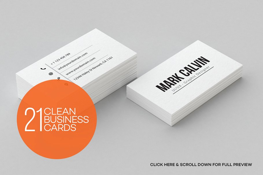 21款极简主义风格企业名片设计模板 21 Clean Minimal Business Cards插图