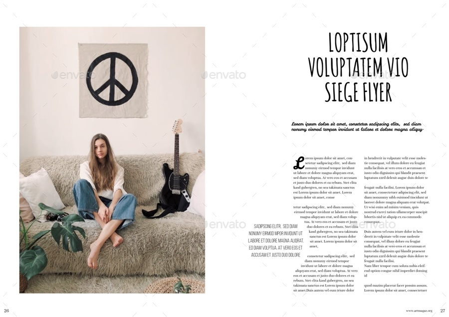 InDesign艺术杂志模板插图(13)