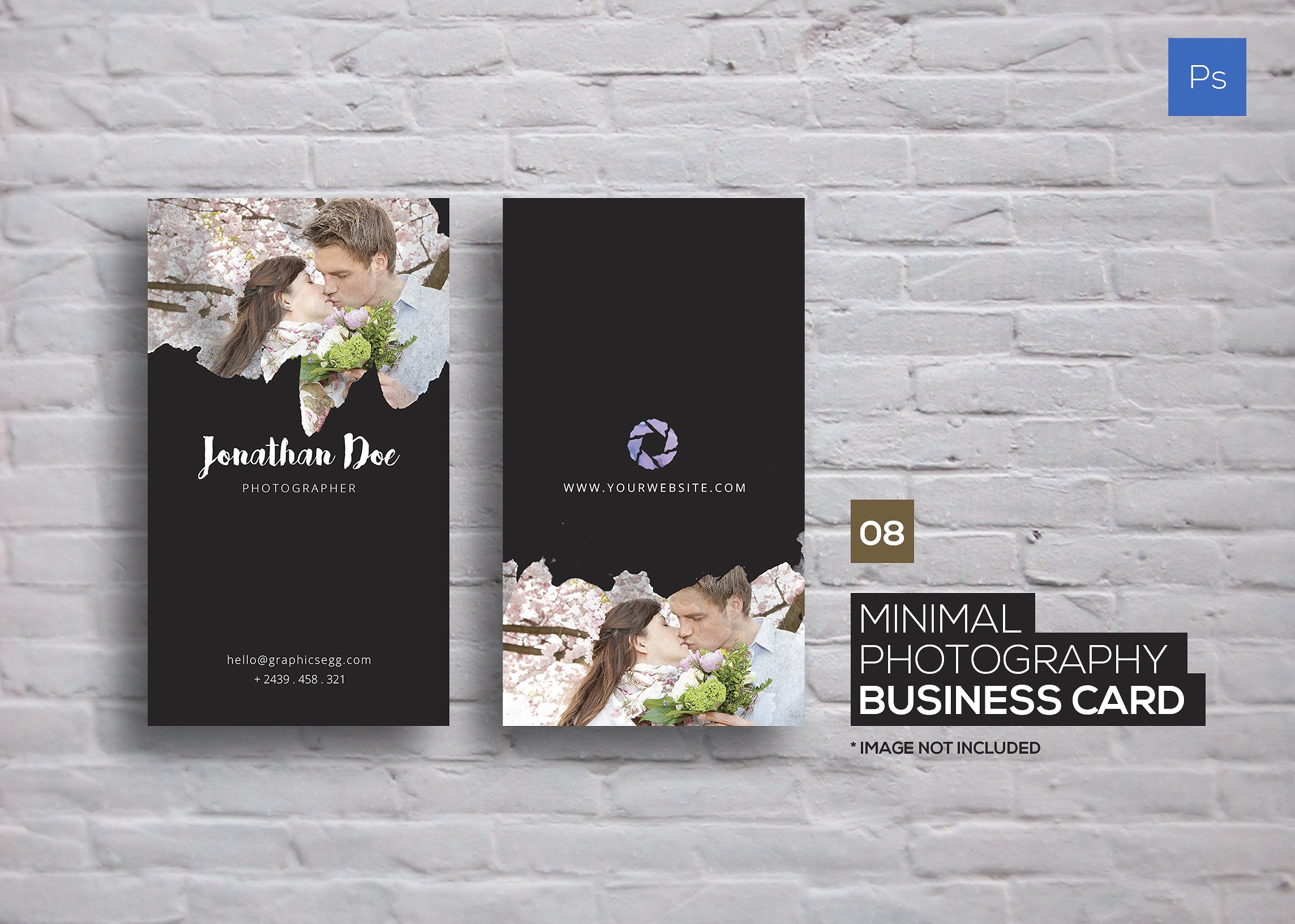 20个不同风格的适合高端摄影师的名片设计卡片邀请函设计模板插图(17)