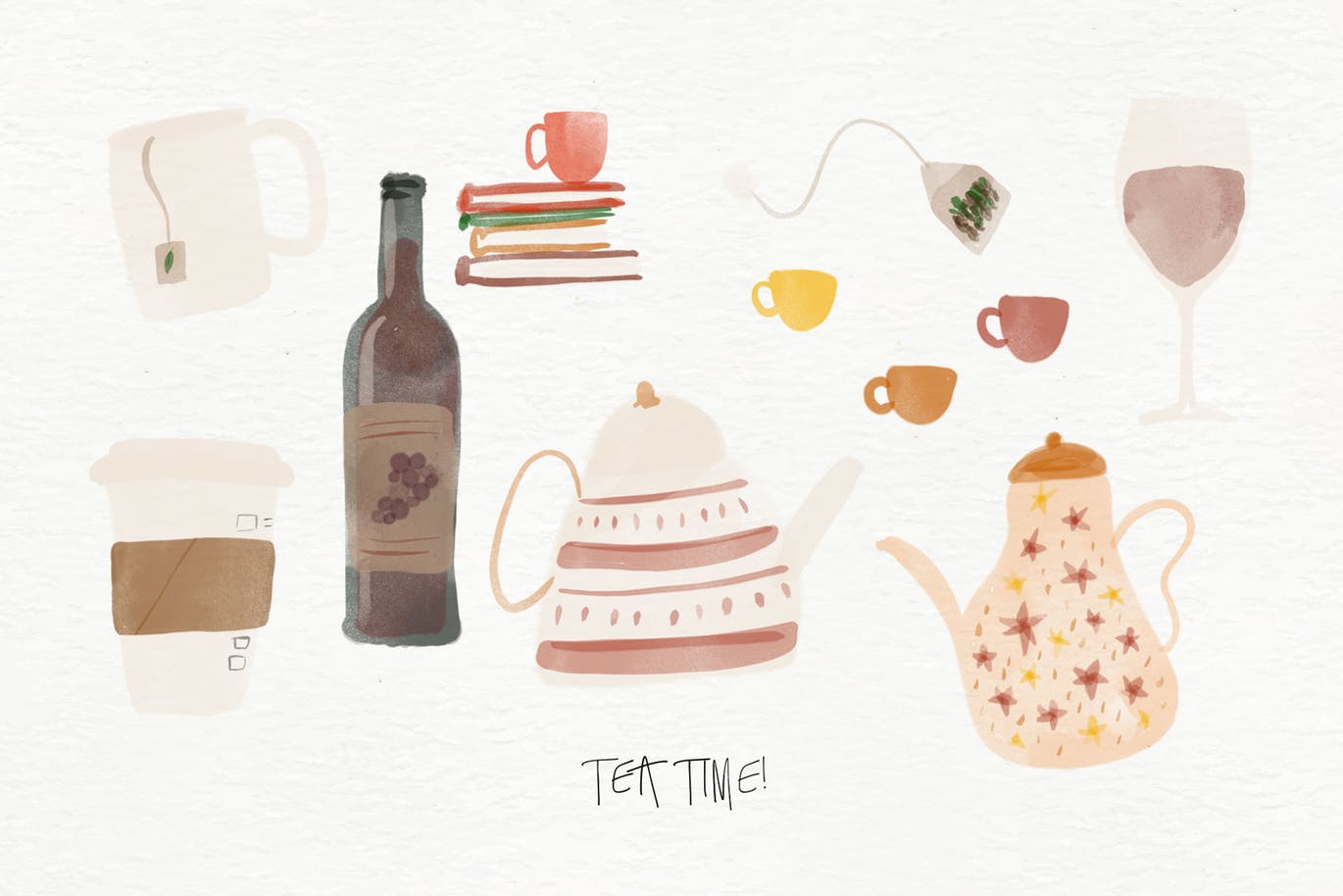 秋天主题水彩手绘图案设计素材包 Autumn Watercolor Kit插图(10)