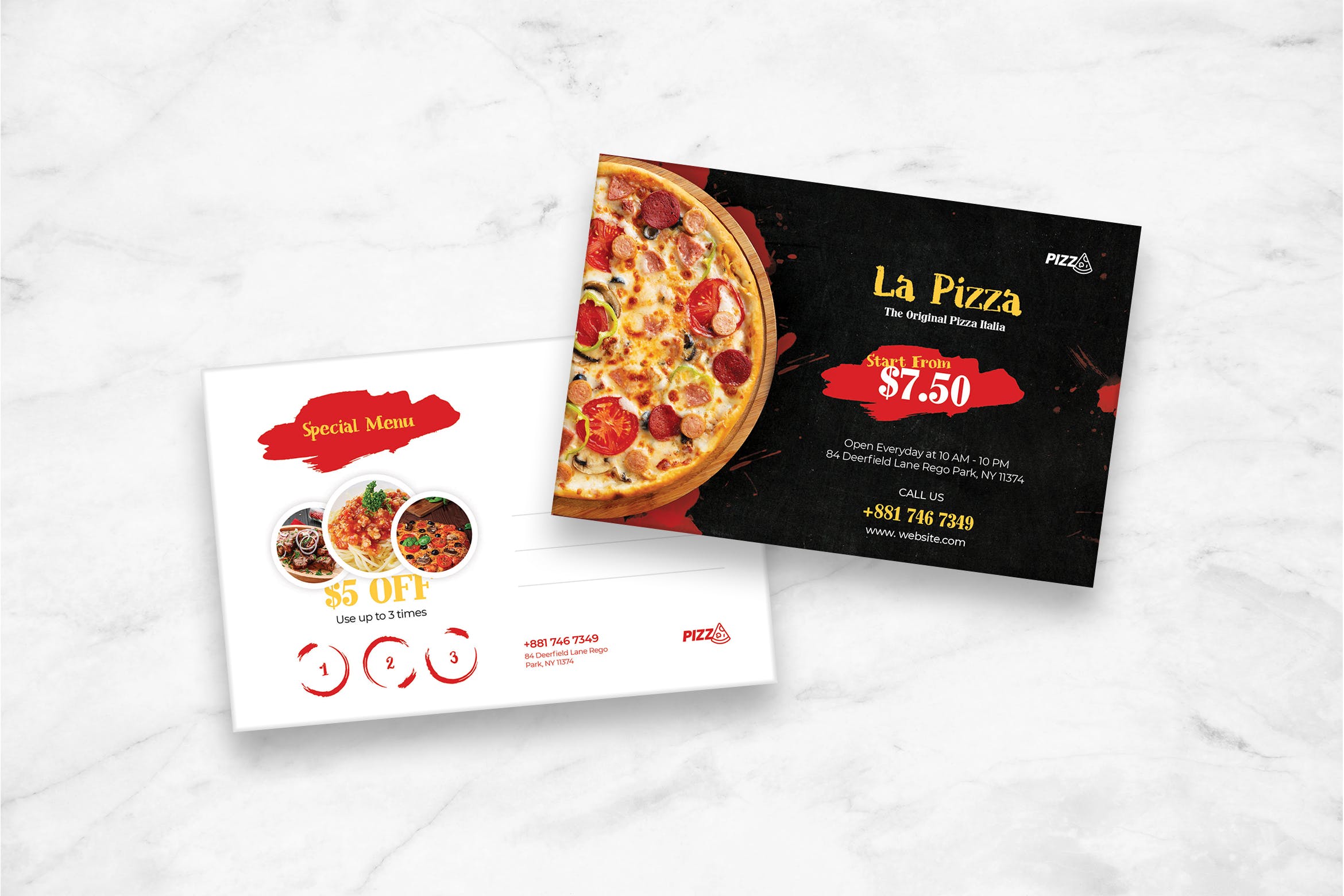 美食主题明信片设计模板 Postcard插图