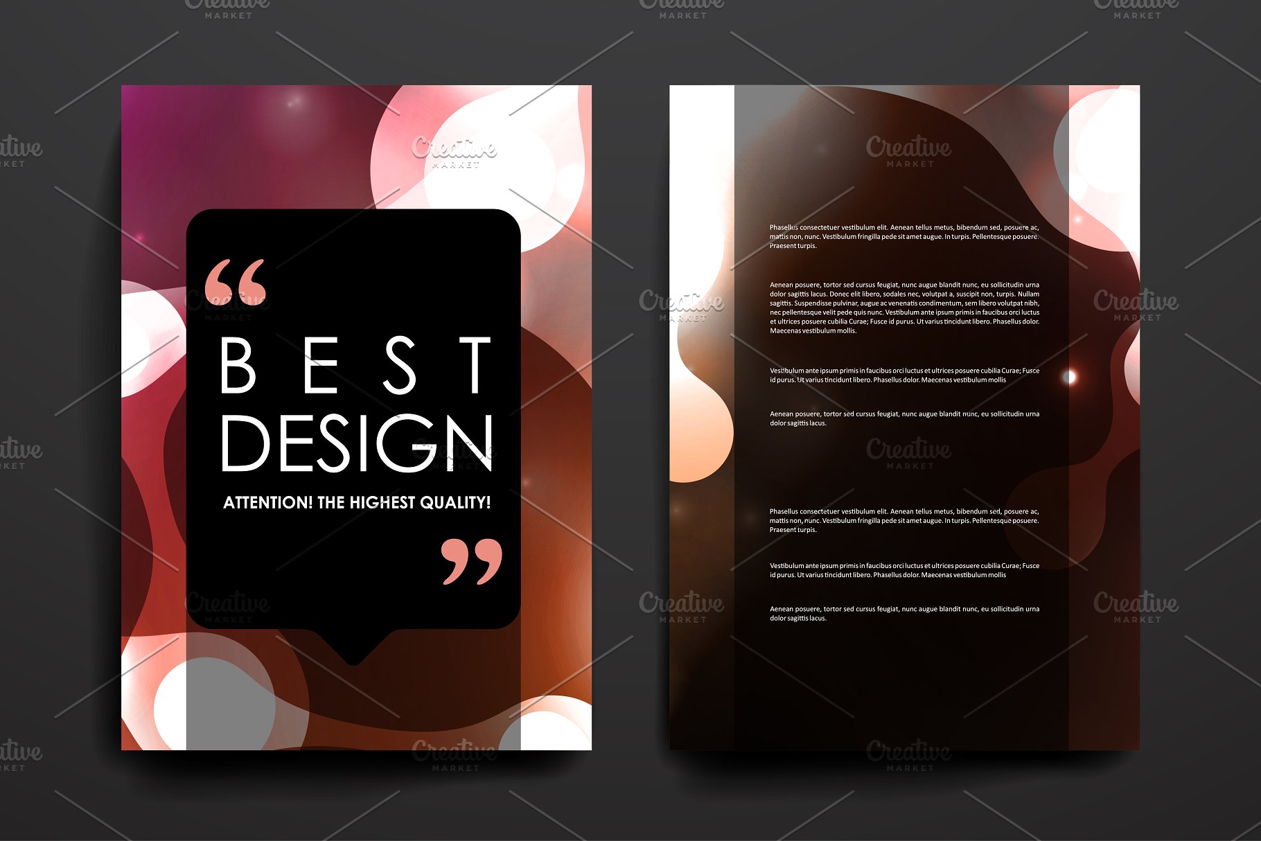 抽象图形背景小册子模板 Beautiful Brochures插图(4)