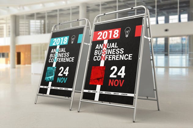 户外广告牌广告展架样机02 Advertising Stand Mockups 02插图(5)