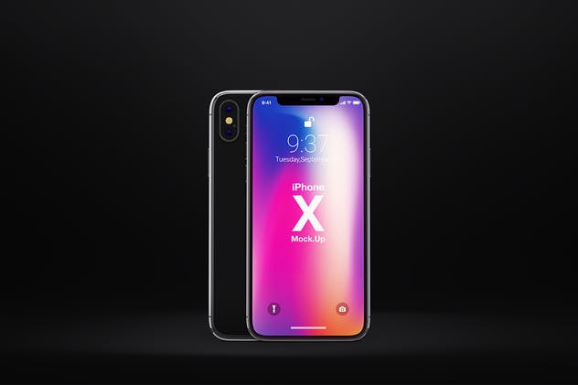 多角度iPhone X智能手机样机 Phone X Realistic Mock-Ups插图(1)