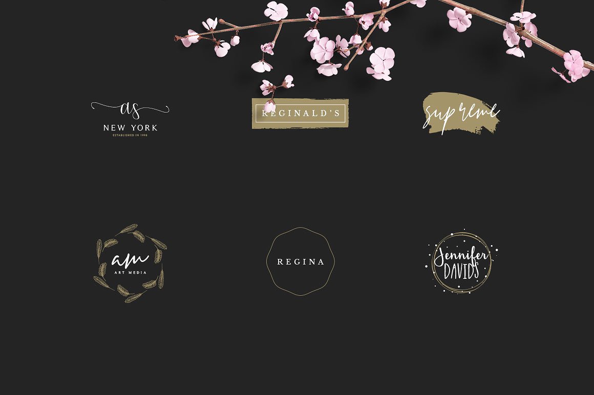 50款女性奢华品牌Logo模板 50 Feminine Luxury Logos插图(7)