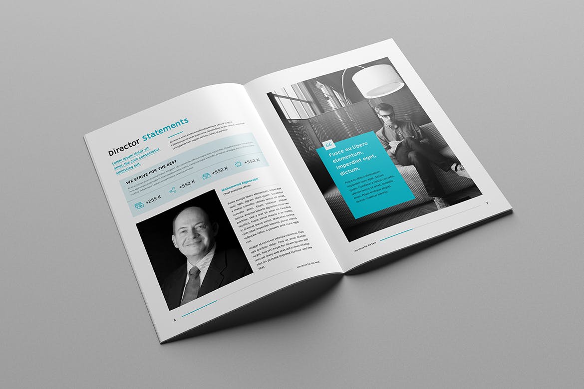 专业干净现代时尚的16P公司简介企业形象手册画册楼书杂志设计模板插图(4)