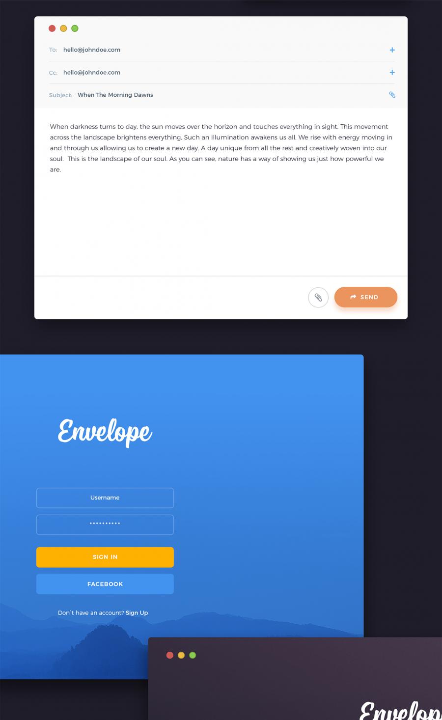 一套支持多种设备分辨率的邮件UI KITS下载[PSD,Sketch]插图(12)