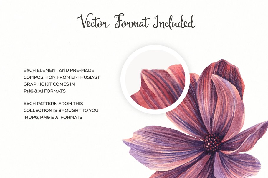 艺术爱好者水彩花卉设计套件 Artistic Enthusiast Watercolor Kit插图(3)