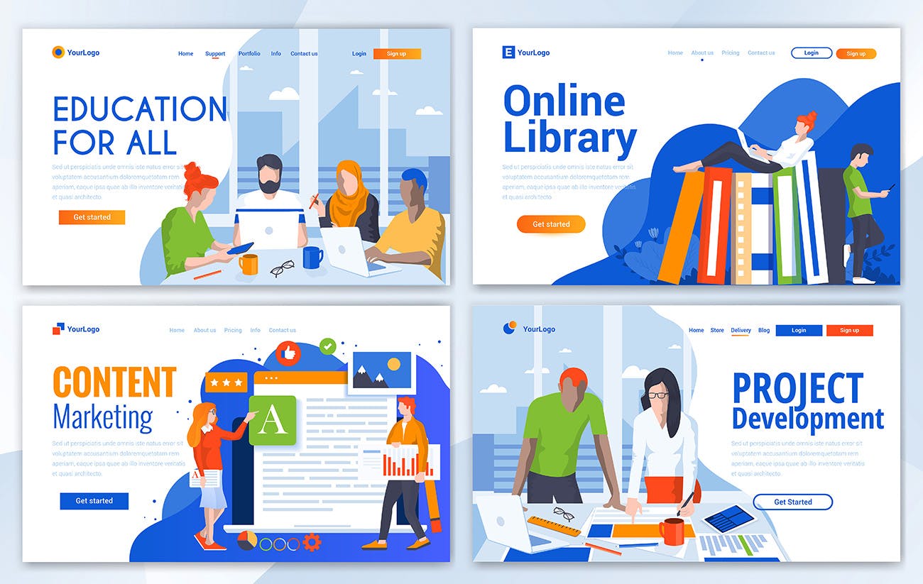 现代设计风格网站着陆页设计模板超级合集 BIG Collection of Landing page templates插图(7)